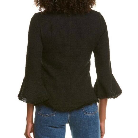 Cupcakes and Cashmere | Black Tweed Fringe Blazer - Picture 2 of 7